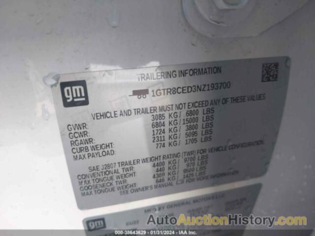 GMC SIERRA 1500 LIMITED 2WD DOUBLE CAB STANDARD BOX ELEVATION, 1GTR8CED3NZ193700