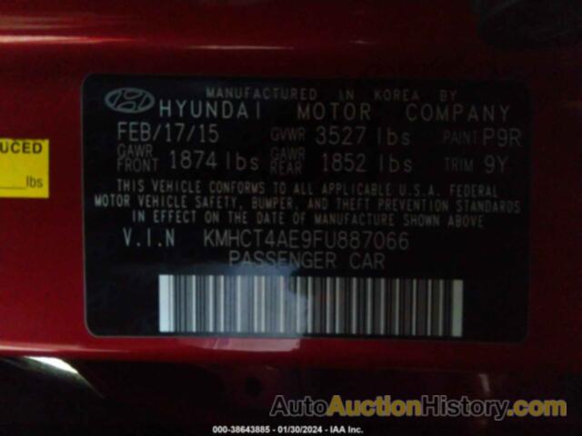 HYUNDAI ACCENT GLS, KMHCT4AE9FU887066