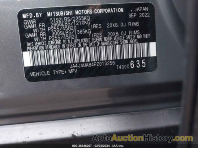 MITSUBISHI OUTLANDER RALLIART S-AWC/SE 2.5 S-AWC/SE BLACK EDITION S-AWC/SE SPECIAL EDITIONT S-AWC, JA4J4UA84PZ013256