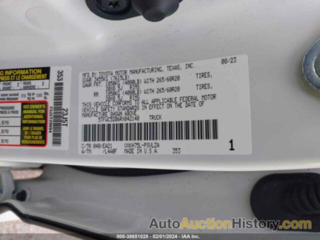 TOYOTA TUNDRA HYBRID LIMITED, 5TFWC5DB6RX042140