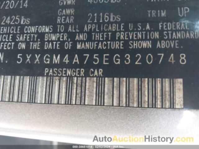 KIA OPTIMA LX, 5XXGM4A75EG320748