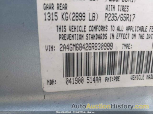 CHRYSLER PACIFICA TOURING, 2A4GM68426R830999