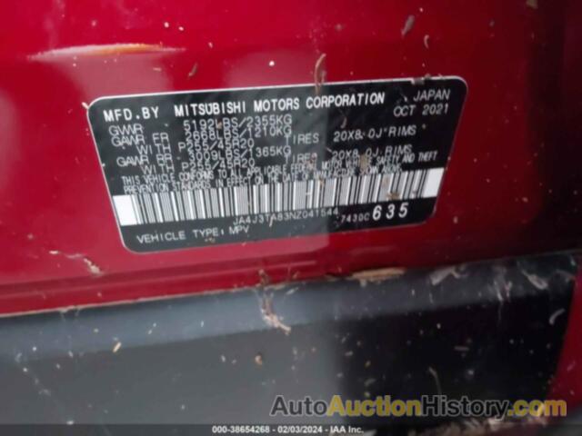 MITSUBISHI OUTLANDER ES 2.5 2WD, JA4J3TA83NZ041544