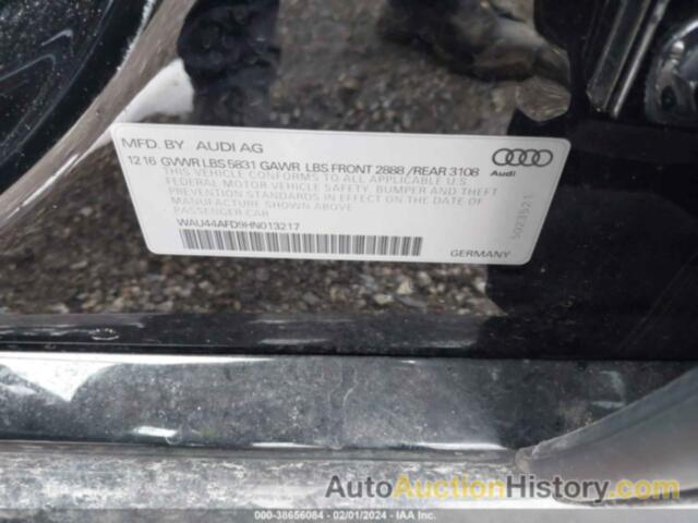 AUDI A8 L QUATTRO, WAU44AFD9HN013217