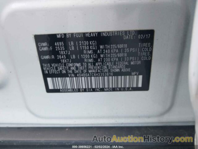 SUBARU OUTBACK 2.5I TOURING, 4S4BSATC6H3353816