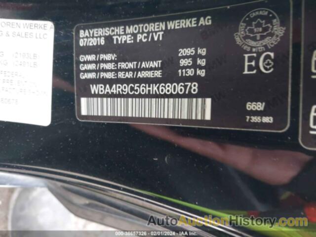 BMW 430XI, WBA4R9C56HK680678