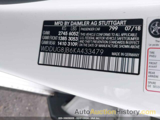 MERCEDES-BENZ S 63 AMG 4MATIC, WDDUG8JB6KA433479