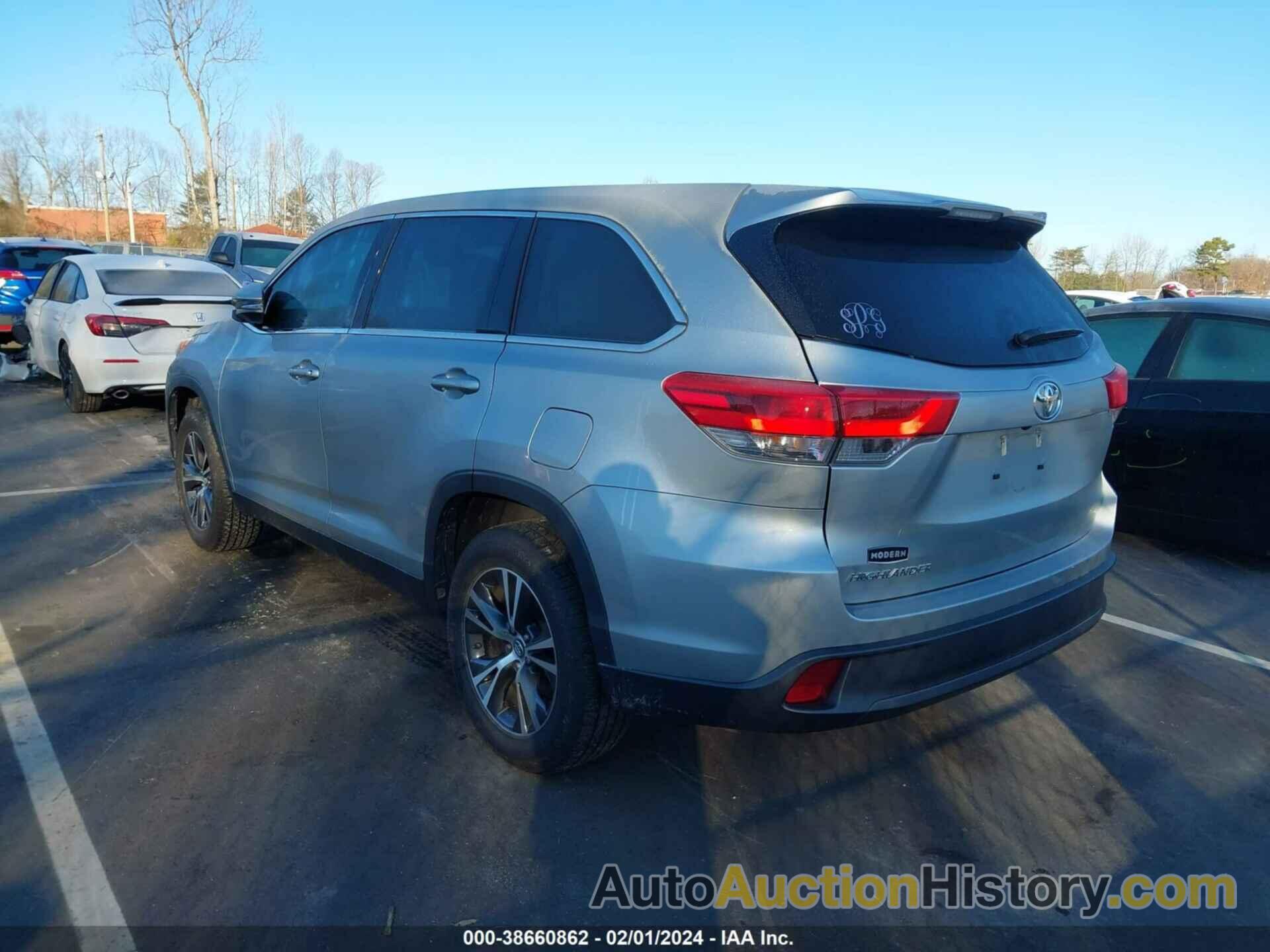 TOYOTA HIGHLANDER LE, 5TDZZRFH6KS363935