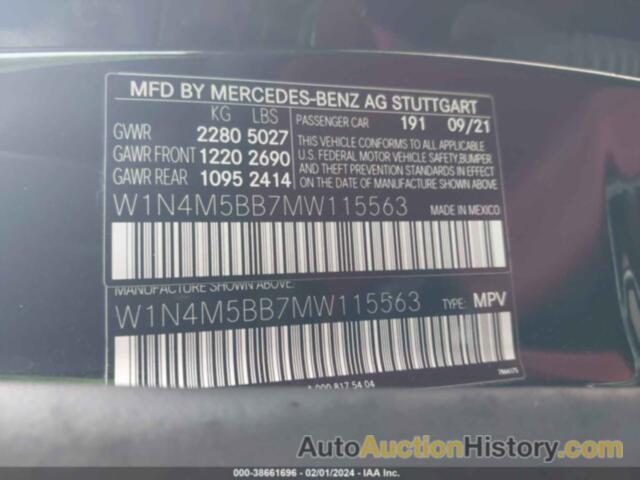 MERCEDES-BENZ AMG GLB 35 AMG 35 4MATIC, W1N4M5BB7MW115563