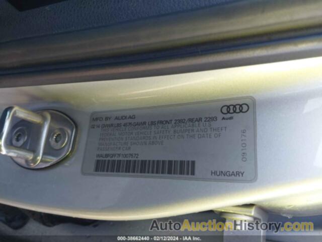 AUDI A3 2.0T PREMIUM, WAUBFGFF7F1007572