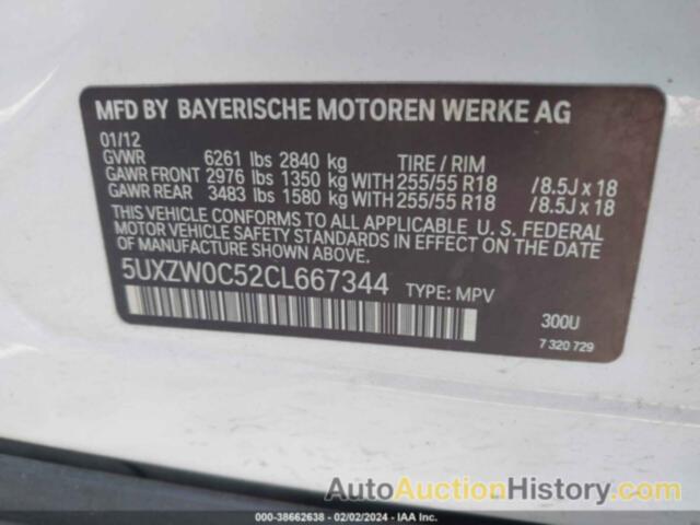 BMW X5 XDRIVE35D, 5UXZW0C52CL667344