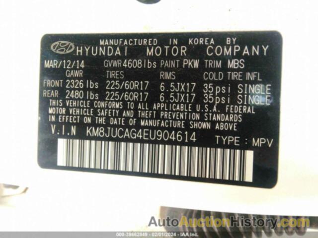 HYUNDAI TUCSON SE, KM8JUCAG4EU904614