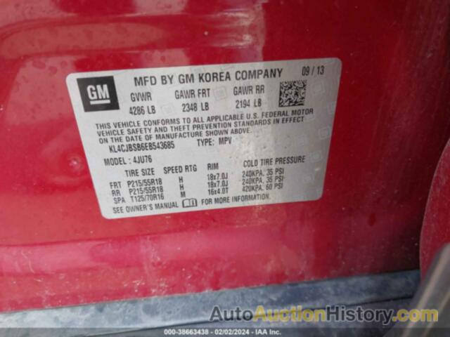 BUICK ENCORE CONVENIENCE, KL4CJBSB6EB543685