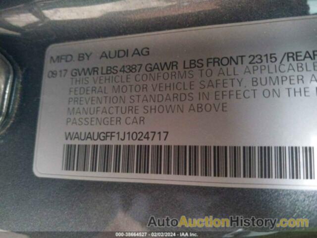 AUDI A3 2.0T PREMIUM/2.0T TECH PREMIUM, WAUAUGFF1J1024717