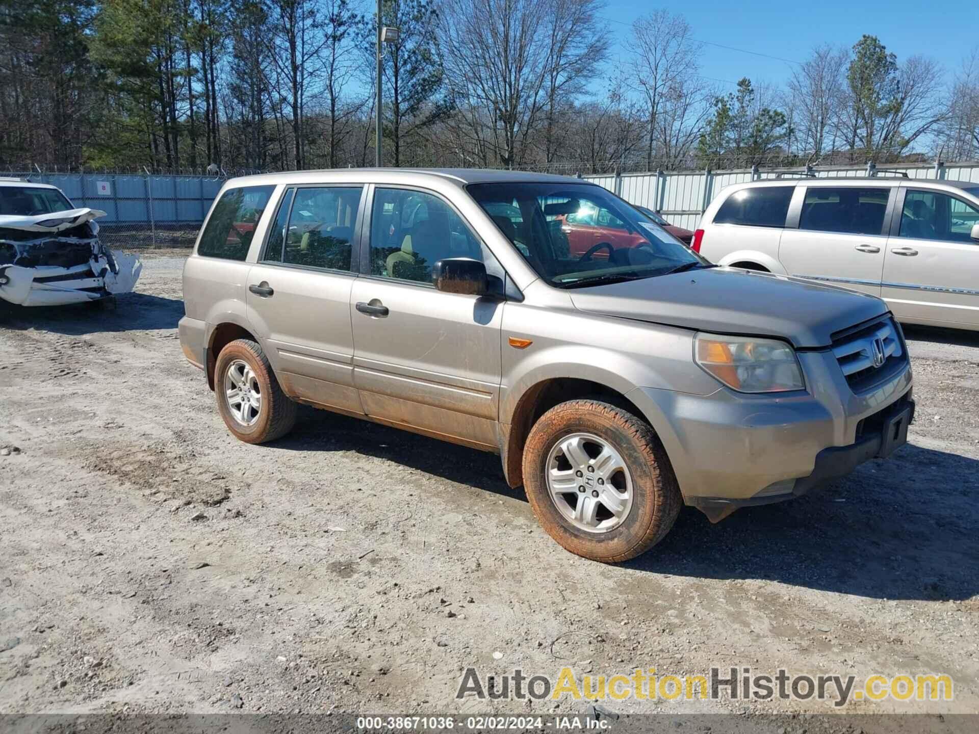 HONDA PILOT LX, 5FNYF28137B028798