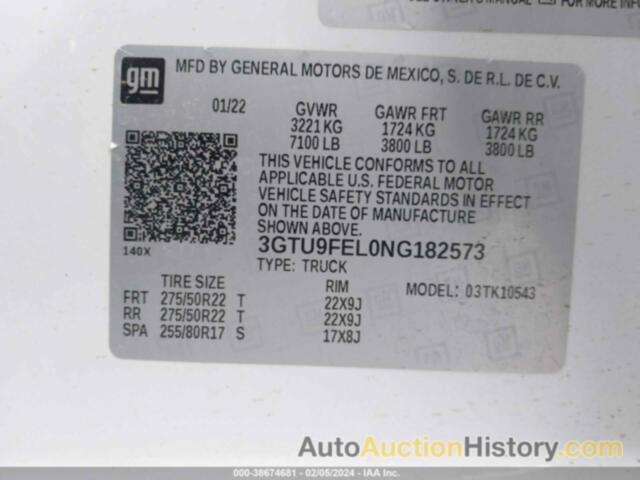 GMC SIERRA 1500 LIMITED 4WD  SHORT BOX DENALI, 3GTU9FEL0NG182573