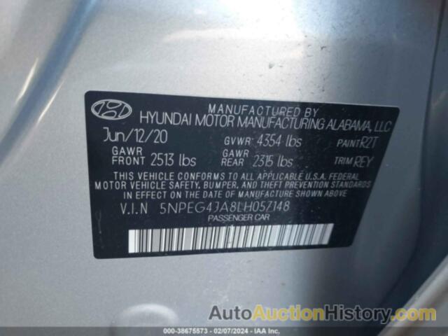 HYUNDAI SONATA SE, 5NPEG4JA8LH057148