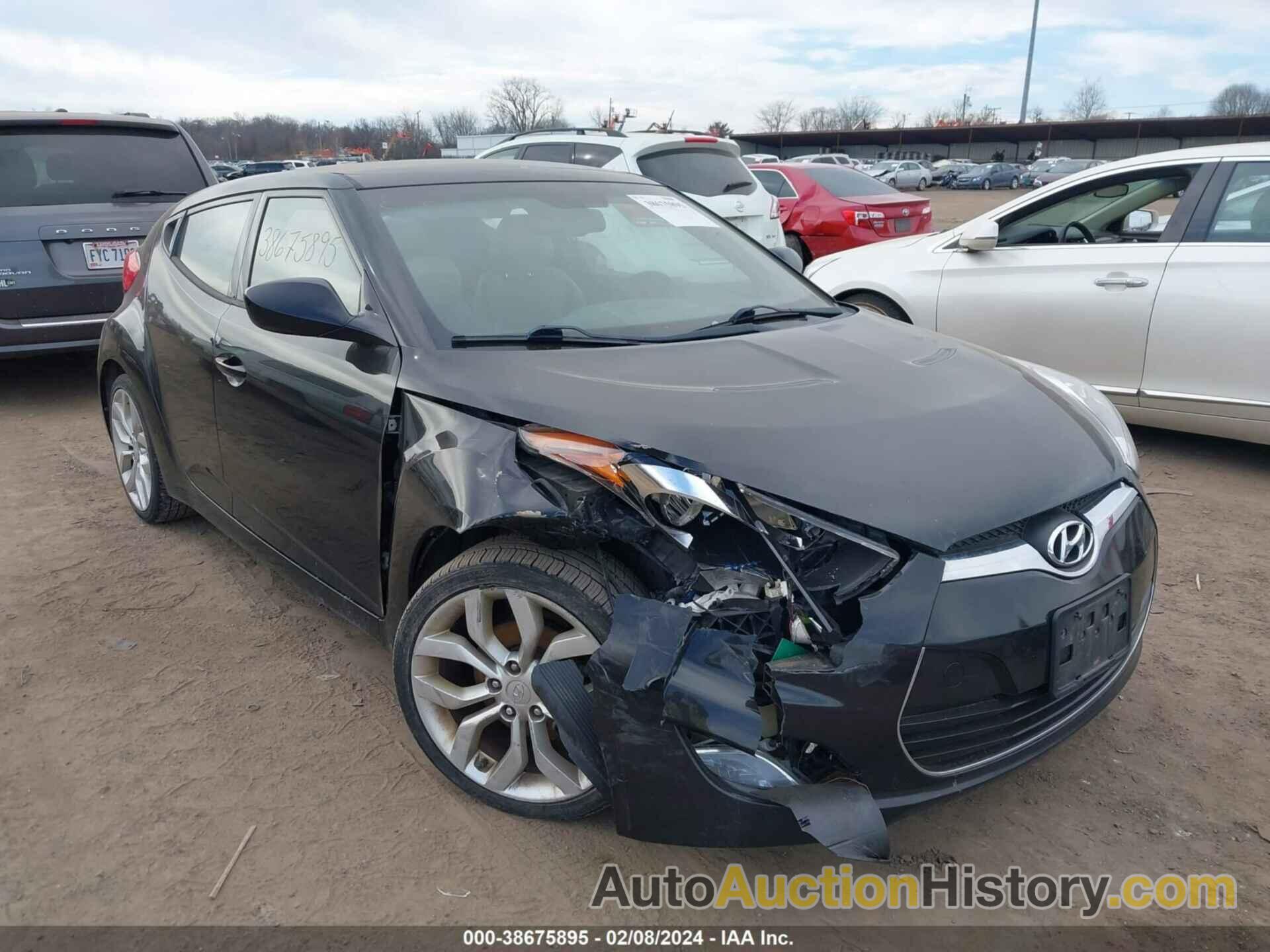 HYUNDAI VELOSTER BASE W/GRAY, KMHTC6AD9DU087707