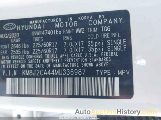 HYUNDAI TUCSON SE, KM8J2CA44MU336987