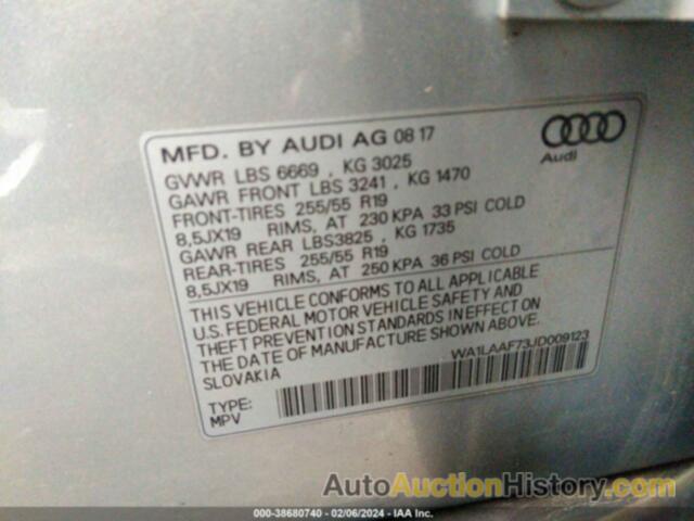 AUDI Q7 3.0T PREMIUM, WA1LAAF73JD009123