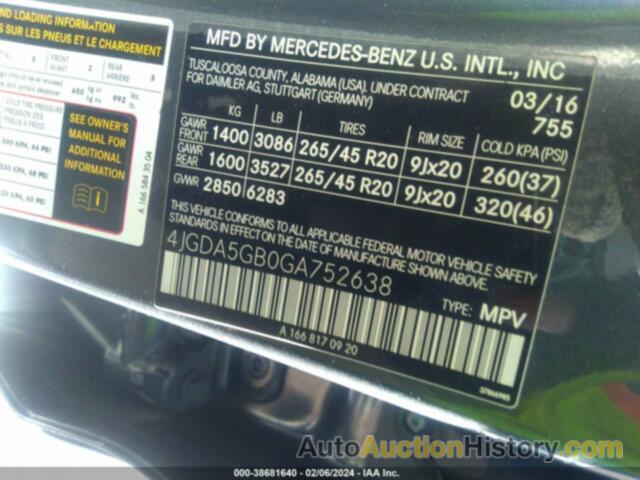 MERCEDES-BENZ GLE 400 4MATIC, 4JGDA5GB0GA752638