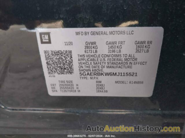 BUICK ENCLAVE FWD ESSENCE, 5GAERBKW6MJ115521