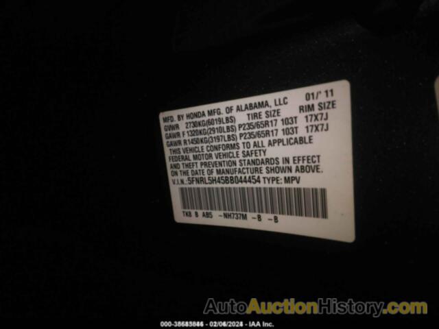 HONDA ODYSSEY EX, 5FNRL5H45BB044454