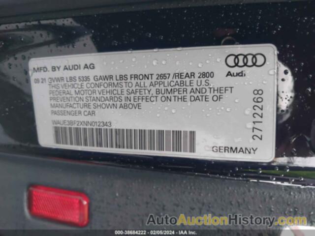 AUDI A6 PREMIUM PLUS 45 TFSI QUATTRO S TRONIC, WAUE3BF2XNN012343