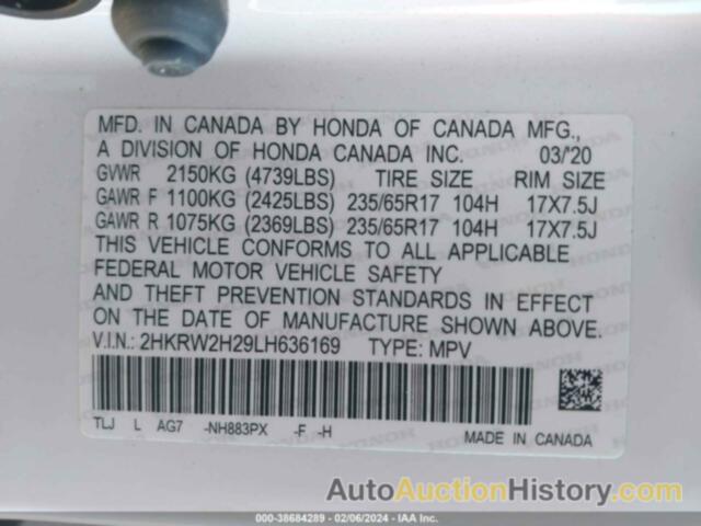 HONDA CR-V AWD LX, 2HKRW2H29LH636169