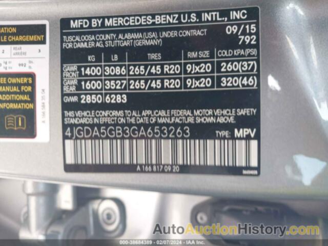 MERCEDES-BENZ GLE 400 400 4MATIC, 4JGDA5GB3GA653263