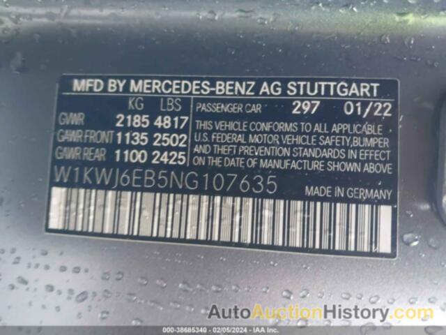 MERCEDES-BENZ AMG C 43 4MATIC, W1KWJ6EB5NG107635