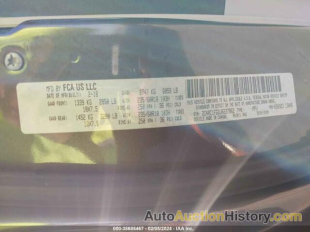 CHRYSLER PACIFICA TOURING PLUS, 2C4RC1FG3JR227862