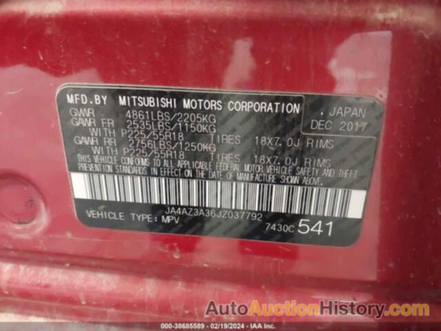 MITSUBISHI OUTLANDER SE, JA4AZ3A36JZ037792