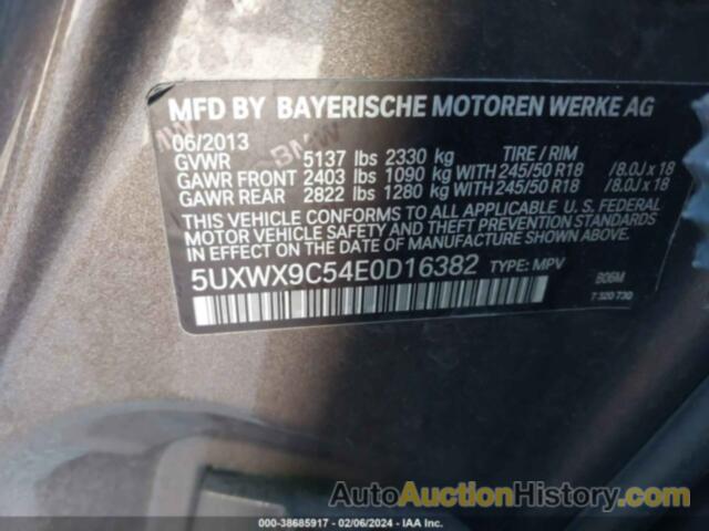 BMW X3 XDRIVE28I, 5UXWX9C54E0D16382