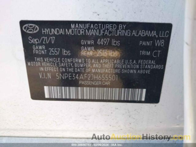 HYUNDAI SONATA SPORT, 5NPE34AF2JH655501