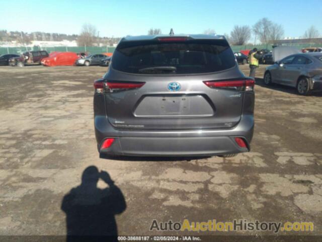 TOYOTA HIGHLANDER HYBRID XLE, 5TDHBRCH3MS523924