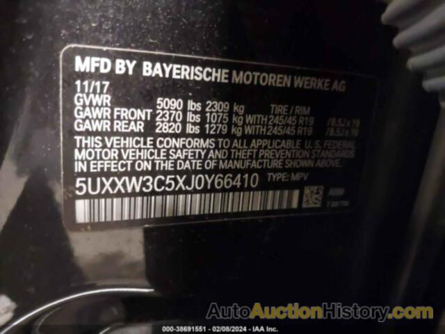 BMW X4 XDRIVE28I, 5UXXW3C5XJ0Y66410