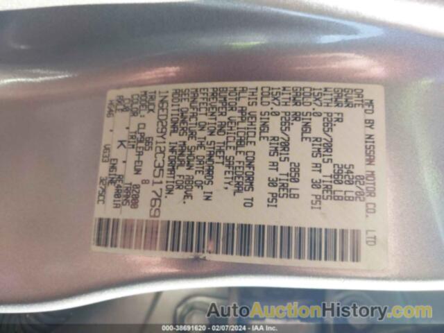 NISSAN FRONTIER 4WD XE, 1N6ED29Y12C351769