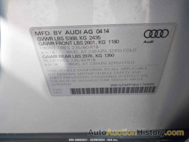 AUDI Q5 2.0T PREMIUM, WA1LFAFP3EA116889