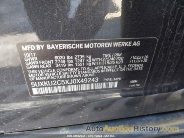 BMW X6 XDRIVE35I, 5UXKU2C5XJ0X49243