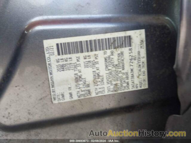 NISSAN ROGUE SV FWD, 5N1AT3BA3MC726258