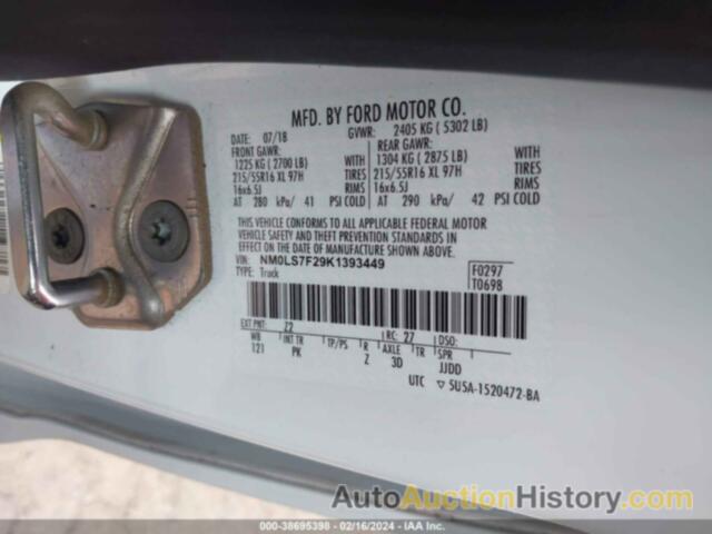 FORD TRANSIT CONNECT XLT, NM0LS7F29K1393449