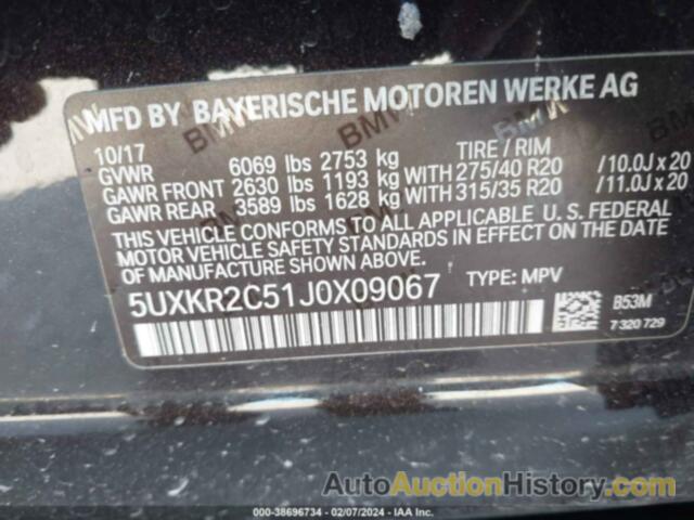 BMW X5 SDRIVE35I, 5UXKR2C51J0X09067