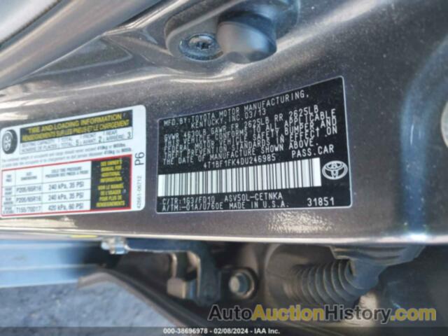TOYOTA CAMRY LE, 4T1BF1FK4DU246985