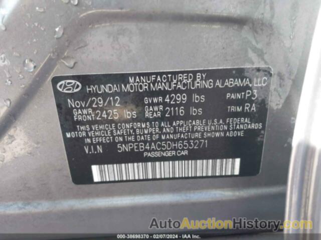 HYUNDAI SONATA GLS, 5NPEB4AC5DH653271