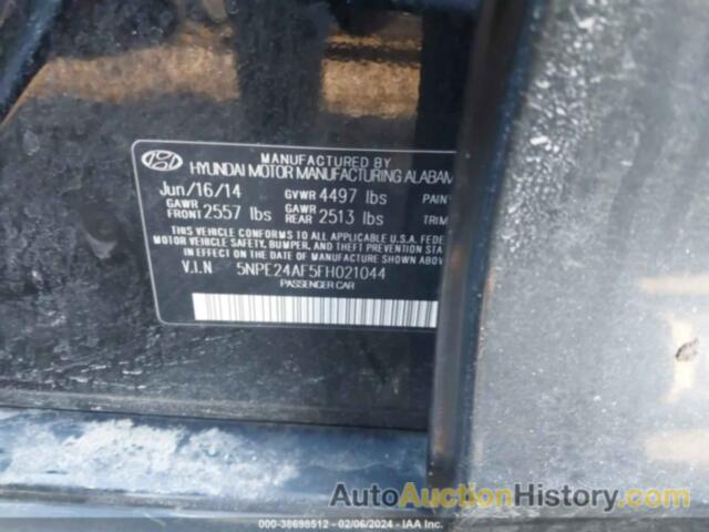 HYUNDAI SONATA SE, 5NPE24AF5FH021044