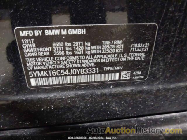 BMW X5 M, 5YMKT6C54J0Y83331