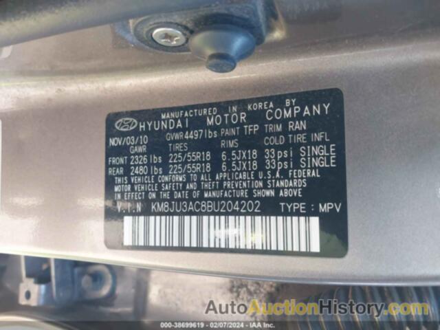 HYUNDAI TUCSON LIMITED, KM8JU3AC8BU204202