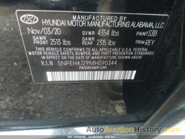 HYUNDAI SONATA LIMITED, 5NPEH4J29MH090344