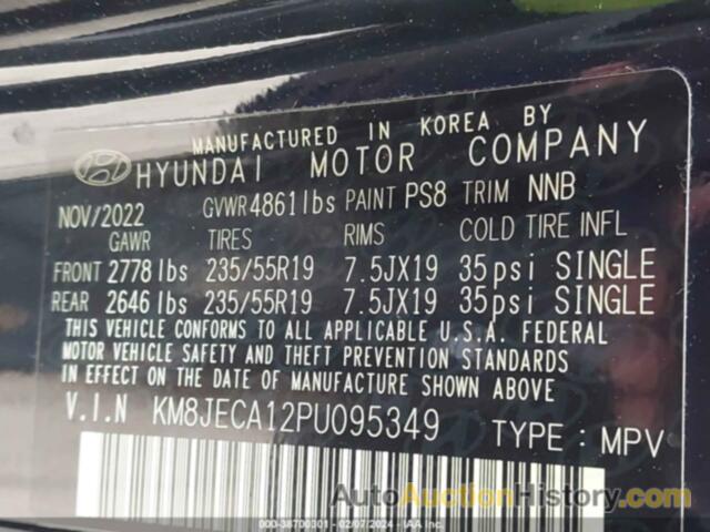 HYUNDAI TUCSON HYBRID LIMITED, KM8JECA12PU095349